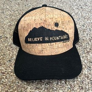 Unisex “Believe in Mountains” Corkboard SnapBack Hat One Size Fits Most